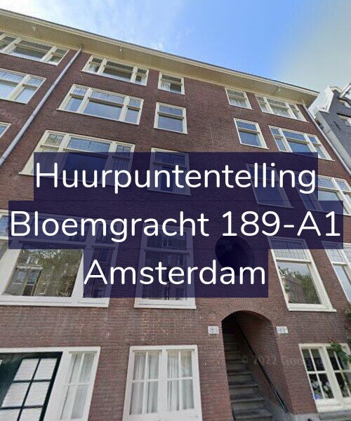 Foto gevel Huurpuntentelling voor Bloemgracht 189-A1, Amsterdam