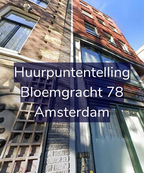 Foto gevel Huurpuntentelling voor Bloemgracht 78, Amsterdam