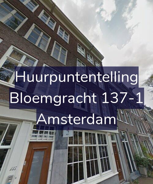 Foto gevel Huurpuntentelling voor Bloemgracht 137-1, Amsterdam