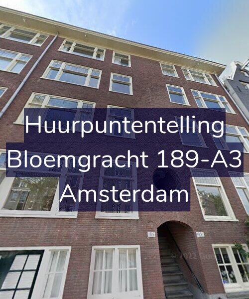 Foto gevel Huurpuntentelling voor Bloemgracht 189-A3, Amsterdam