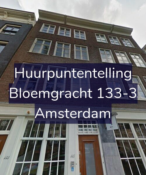 Foto gevel Huurpuntentelling voor Bloemgracht 133-3, Amsterdam