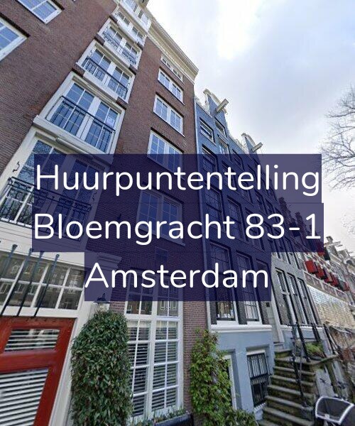 Foto gevel Huurpuntentelling voor Bloemgracht 83-1, Amsterdam