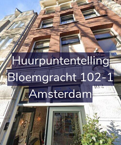 Foto gevel Huurpuntentelling voor Bloemgracht 102-1, Amsterdam
