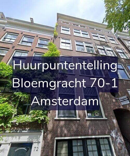 Foto gevel Huurpuntentelling voor Bloemgracht 70-1, Amsterdam