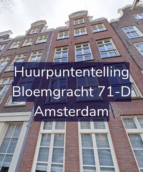Foto gevel Huurpuntentelling voor Bloemgracht 71-D, Amsterdam