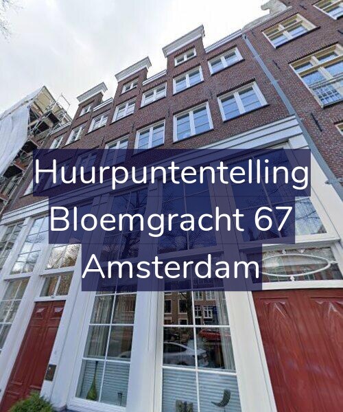 Foto gevel Huurpuntentelling voor Bloemgracht 67, Amsterdam
