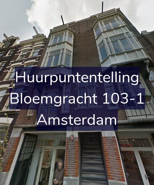 Foto gevel Huurpuntentelling voor Bloemgracht 103-1, Amsterdam