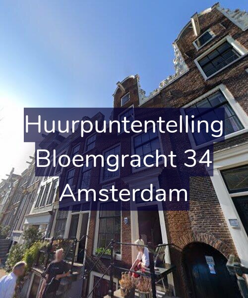 Foto gevel Huurpuntentelling voor Bloemgracht 34, Amsterdam