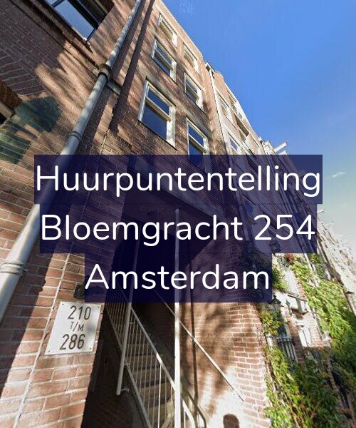 Foto gevel Huurpuntentelling voor Bloemgracht 254, Amsterdam