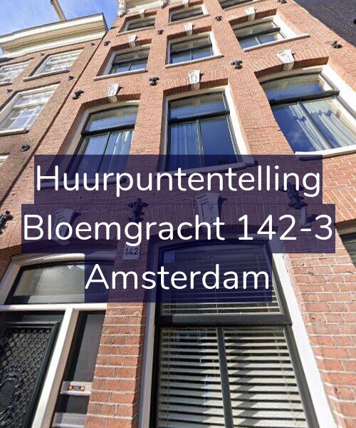 Foto gevel Huurpuntentelling voor Bloemgracht 142-3, Amsterdam