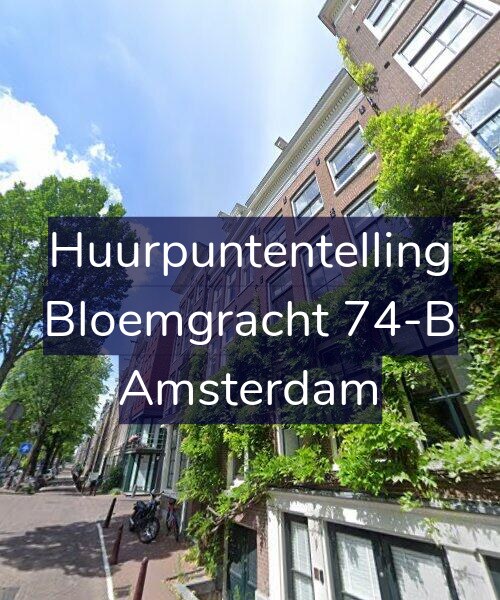 Foto gevel Huurpuntentelling voor Bloemgracht 74-B, Amsterdam