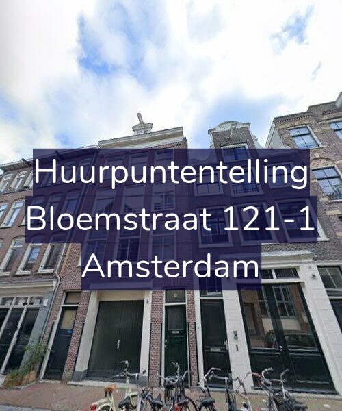 Foto gevel Huurpuntentelling voor Bloemstraat 121-1, Amsterdam