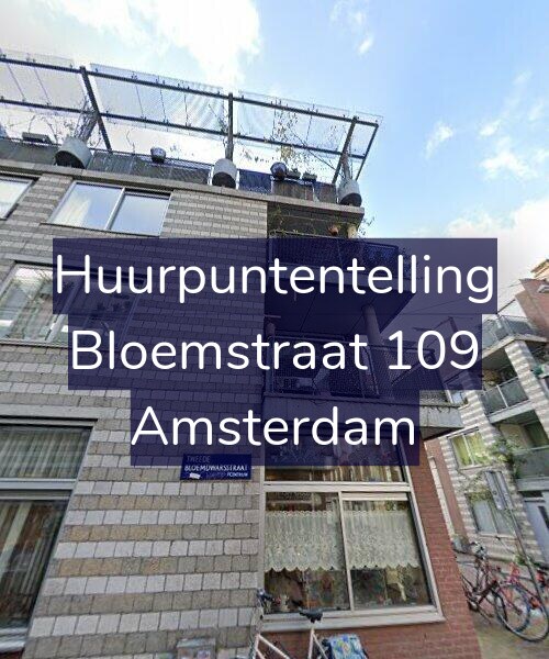 Foto gevel Huurpuntentelling voor Bloemstraat 109, Amsterdam