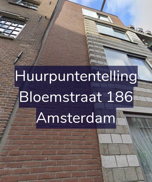 Foto gevel Huurpuntentelling voor Bloemstraat 186, Amsterdam