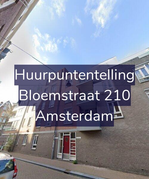 Foto gevel Huurpuntentelling voor Bloemstraat 210, Amsterdam
