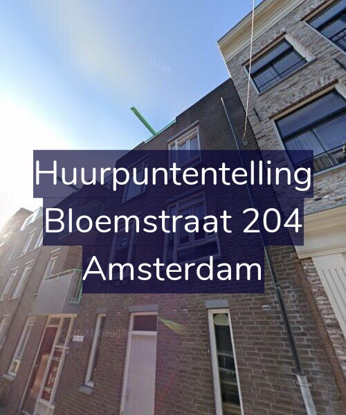 Foto gevel Huurpuntentelling voor Bloemstraat 204, Amsterdam