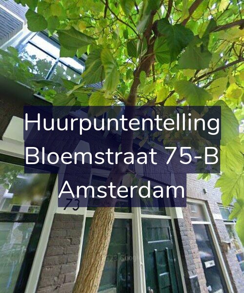 Foto gevel Huurpuntentelling voor Bloemstraat 75-B, Amsterdam