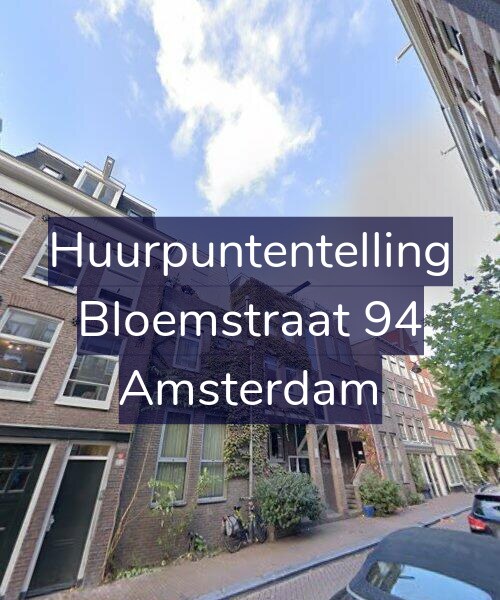 Foto gevel Huurpuntentelling voor Bloemstraat 94, Amsterdam