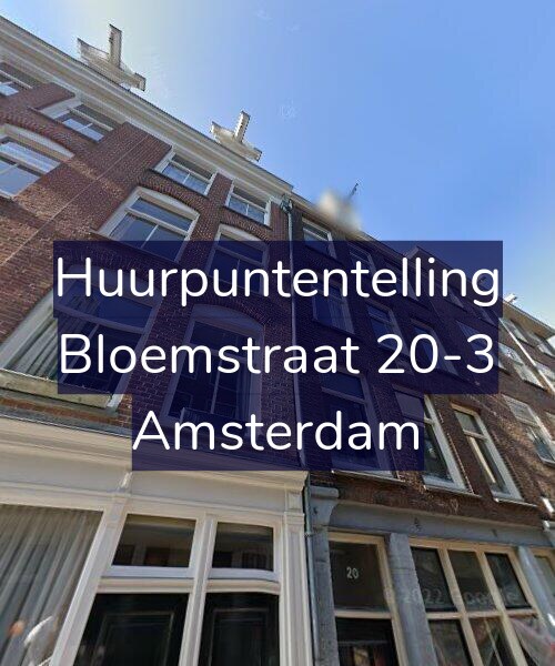 Foto gevel Huurpuntentelling voor Bloemstraat 20-3, Amsterdam