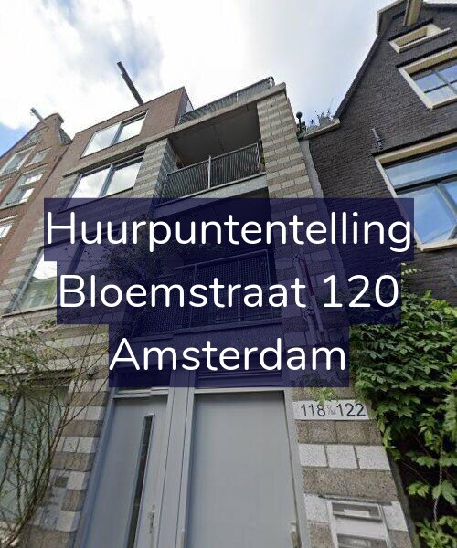 Foto gevel Huurpuntentelling voor Bloemstraat 120, Amsterdam
