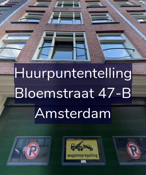 Foto gevel Huurpuntentelling voor Bloemstraat 47-B, Amsterdam