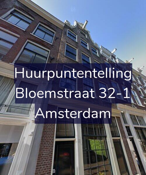Foto gevel Huurpuntentelling voor Bloemstraat 32-1, Amsterdam
