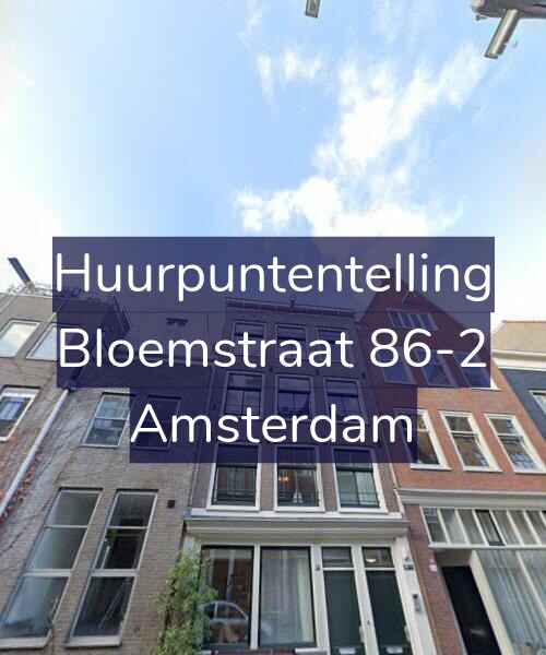 Foto gevel Huurpuntentelling voor Bloemstraat 86-2, Amsterdam