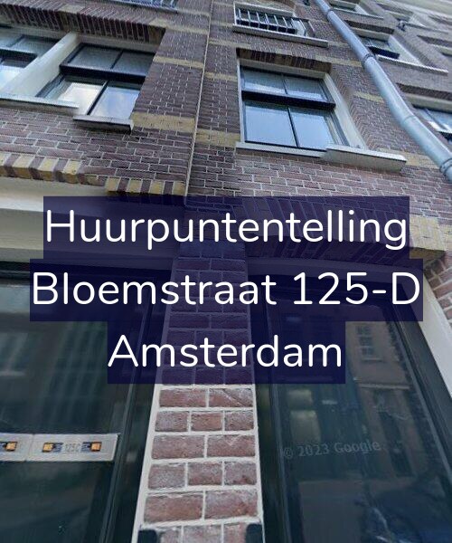 Foto gevel Huurpuntentelling voor Bloemstraat 125-D, Amsterdam