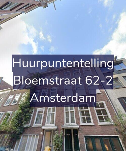 Foto gevel Huurpuntentelling voor Bloemstraat 62-2, Amsterdam