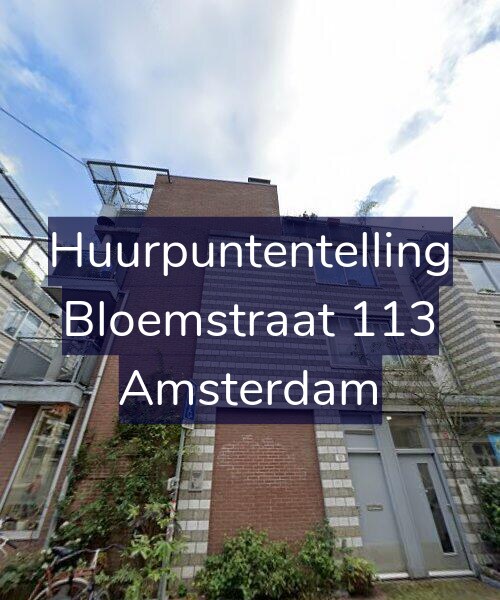 Foto gevel Huurpuntentelling voor Bloemstraat 113, Amsterdam