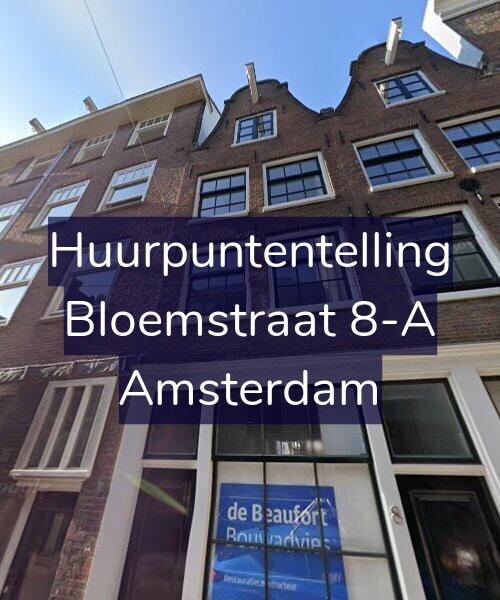 Foto gevel Huurpuntentelling voor Bloemstraat 8-A, Amsterdam
