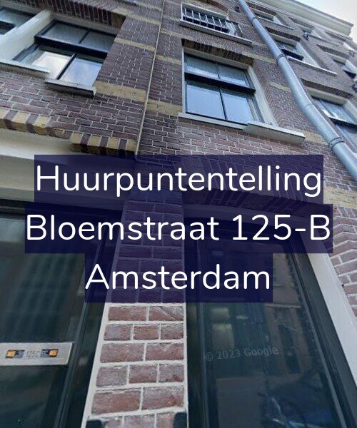 Foto gevel Huurpuntentelling voor Bloemstraat 125-B, Amsterdam