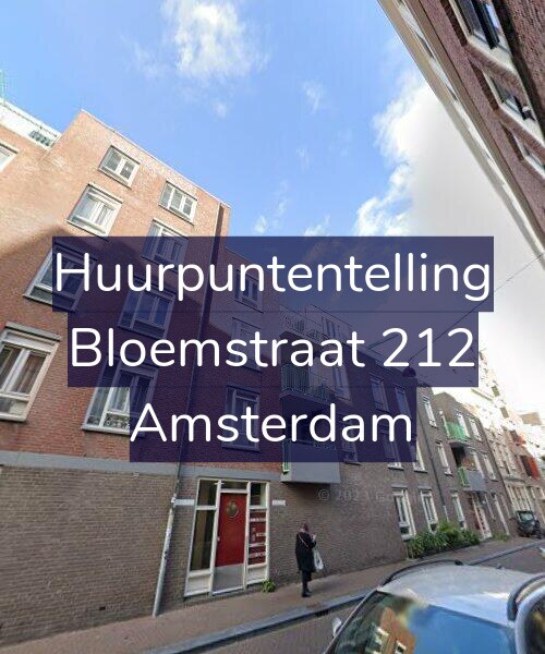 Foto gevel Huurpuntentelling voor Bloemstraat 212, Amsterdam