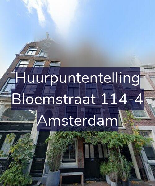Foto gevel Huurpuntentelling voor Bloemstraat 114-4, Amsterdam
