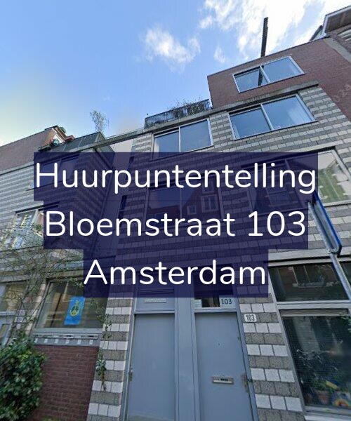 Foto gevel Huurpuntentelling voor Bloemstraat 103, Amsterdam