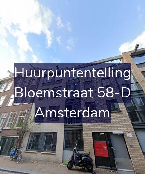Foto gevel Huurpuntentelling voor Bloemstraat 58-D, Amsterdam
