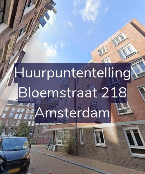 Foto gevel Huurpuntentelling voor Bloemstraat 218, Amsterdam