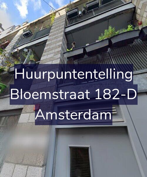 Foto gevel Huurpuntentelling voor Bloemstraat 182-D, Amsterdam