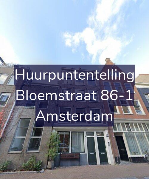 Foto gevel Huurpuntentelling voor Bloemstraat 86-1, Amsterdam