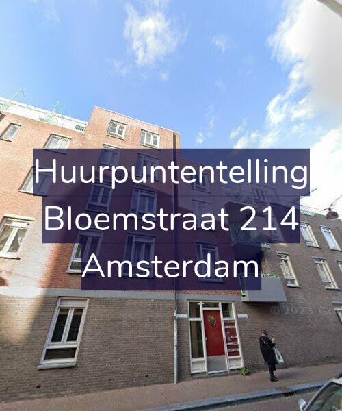 Foto gevel Huurpuntentelling voor Bloemstraat 214, Amsterdam
