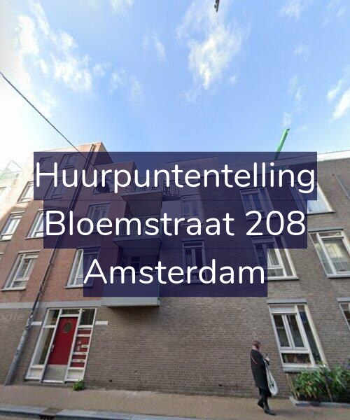 Foto gevel Huurpuntentelling voor Bloemstraat 208, Amsterdam
