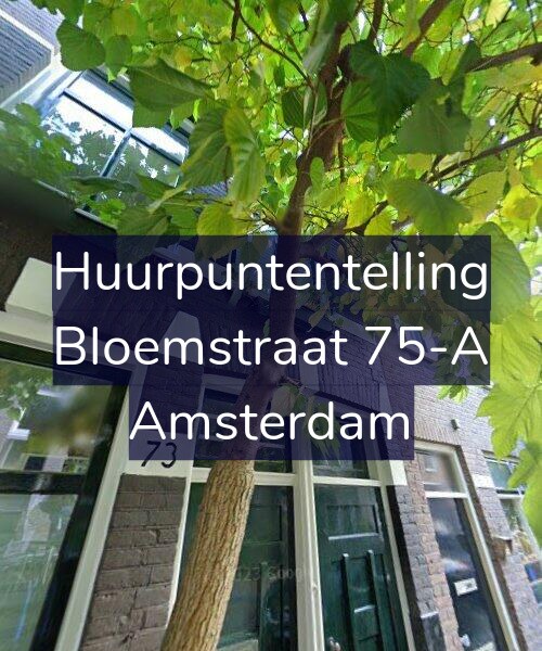 Foto gevel Huurpuntentelling voor Bloemstraat 75-A, Amsterdam