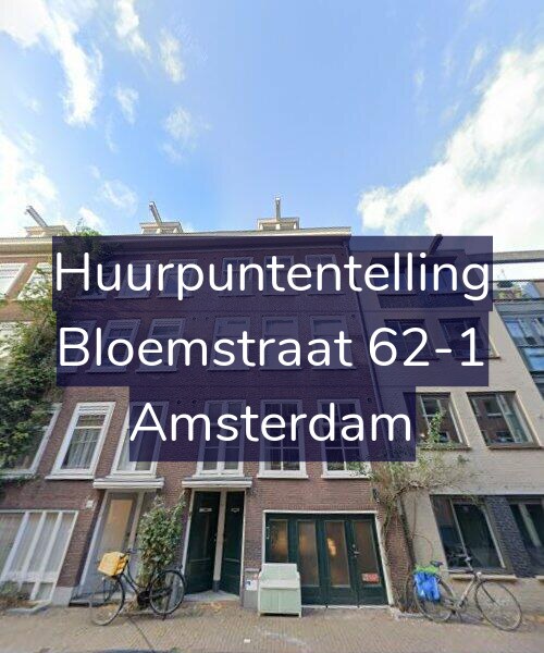 Foto gevel Huurpuntentelling voor Bloemstraat 62-1, Amsterdam