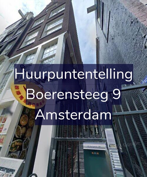 Foto gevel Huurpuntentelling voor Boerensteeg 9, Amsterdam