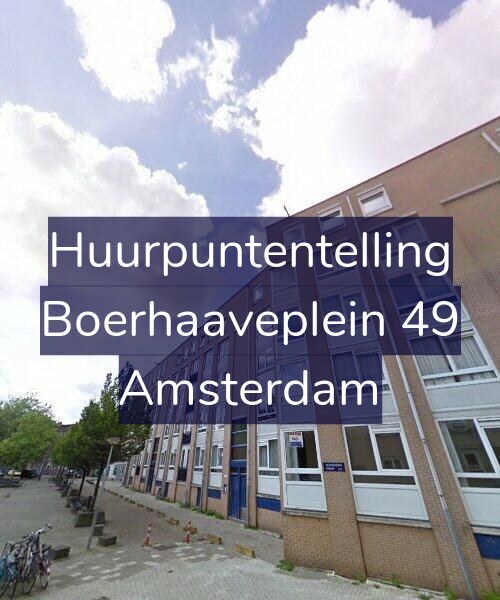 Foto gevel Huurpuntentelling voor Boerhaaveplein 49, Amsterdam