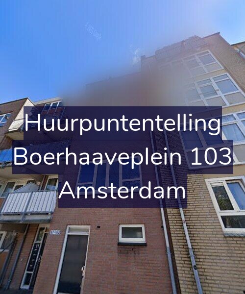 Foto gevel Huurpuntentelling voor Boerhaaveplein 103, Amsterdam
