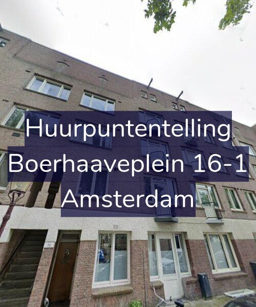 Foto gevel Huurpuntentelling voor Boerhaaveplein 16-1, Amsterdam