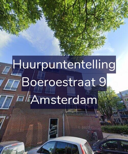 Foto gevel Huurpuntentelling voor Boeroestraat 9, Amsterdam