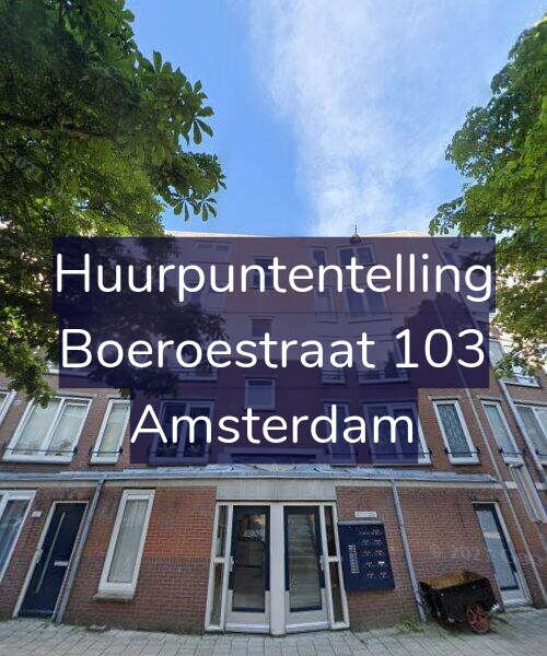 Foto gevel Huurpuntentelling voor Boeroestraat 103, Amsterdam