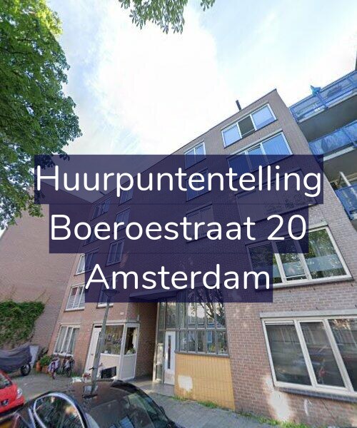 Foto gevel Huurpuntentelling voor Boeroestraat 20, Amsterdam